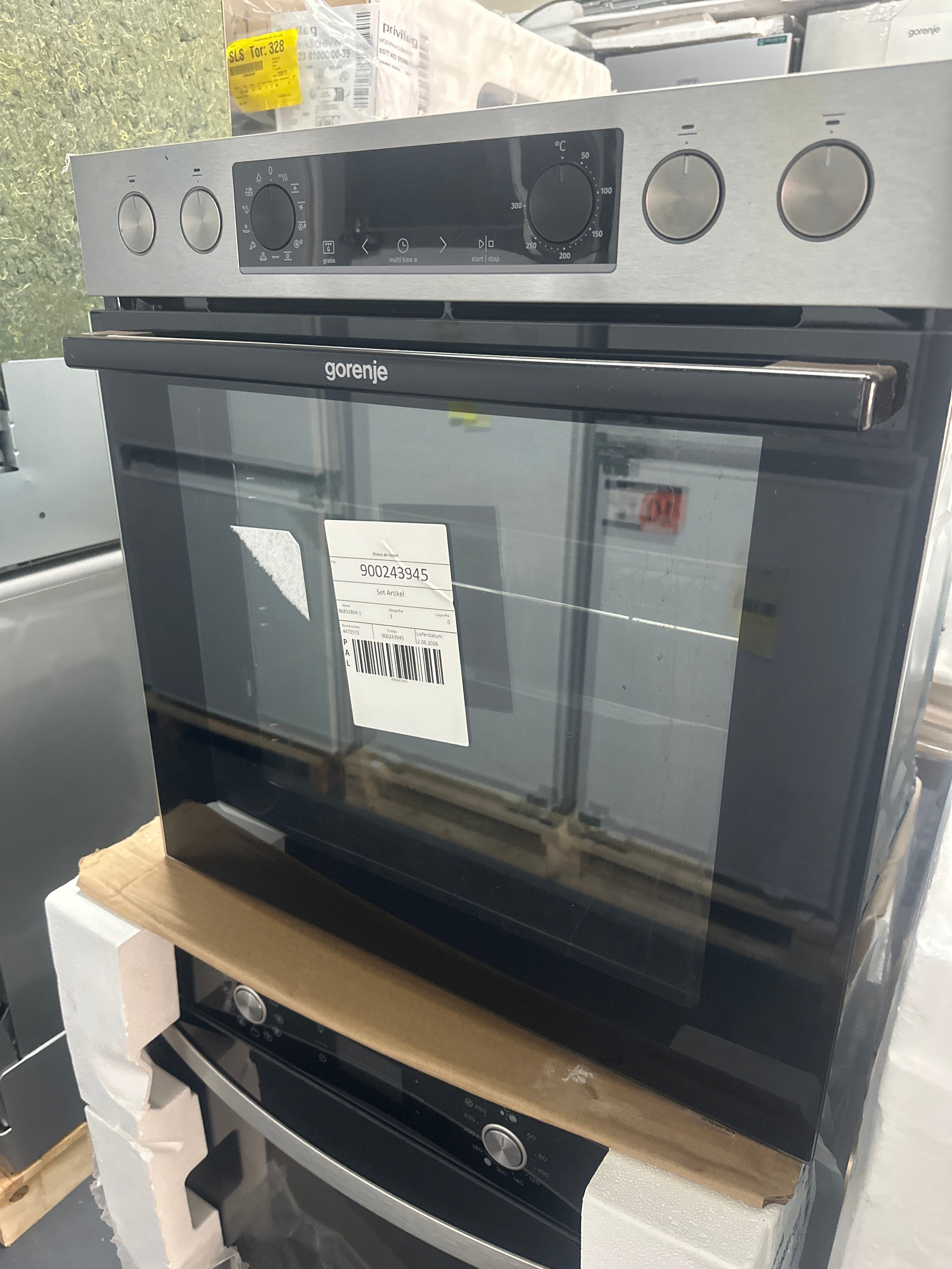 Conjunto Forno e Placa Indução Gorenje BCSI737DBGOT 77L A