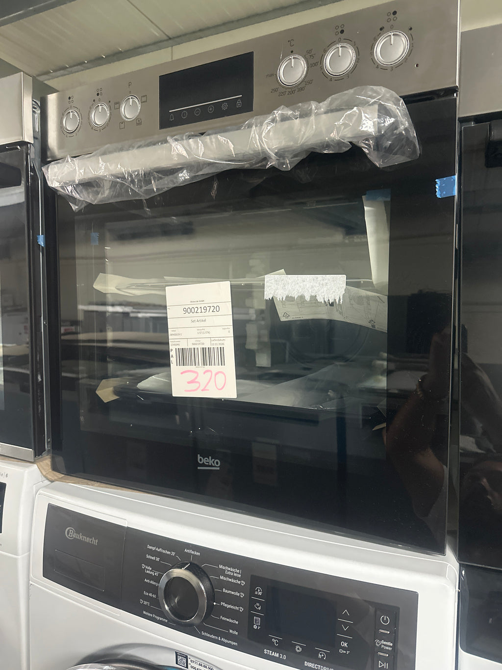 Conjunto Forno e Placa Vitrocerâmica Beko BBUC1132T0X 74L A