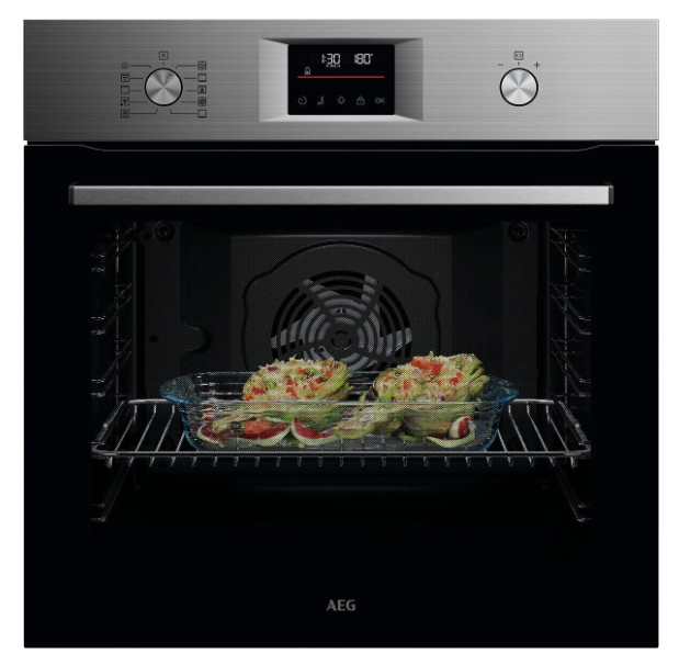 Forno Elétrico Encastrável AEG OU5PB40ZSM 72L A++ Pirólise Inox - Vista Frontal