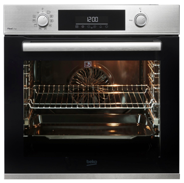 Forno Elétrico Encastrável Beko BBIM12300XMPEF 72L A+ Pirólise Inox - Vista Frontal