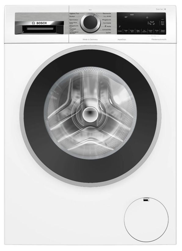 Máquina de Lavar Roupa Bosch WGG244140 Serie 6 9kg Classe A Ultra-Silenciosa 69dB Classe A Ruído SpeedPerfect Iluminação Tambor 1400RPM Branco - Vista Frontal