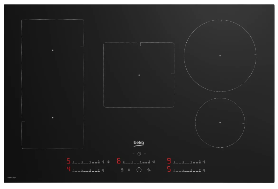 Placa de Indução Beko HII85720UFT 80cm 5 Zonas FlexiZone